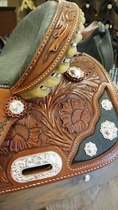 Double C Western Saddle, size: 14