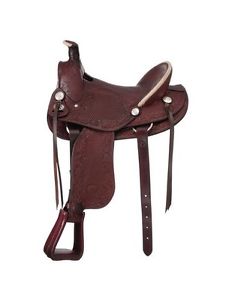 Tough-1 Western Saddle Hard Seat 15 1/2" Med Brown RK2865HSP