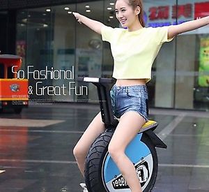 Q3 BLUE SELF-BALANCING ELECTRIC SEATED UNICYCLE WITH HANDLEBARS + FREE SHIPPING