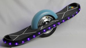 One Wheel Balancing Halo Electric Skateboard LED Futuristic New