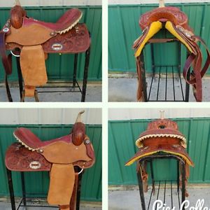 16" new alamo barrel saddle with red seat