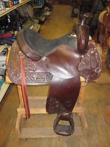 TEX TAN BROWN WESTERN SADDLE 15