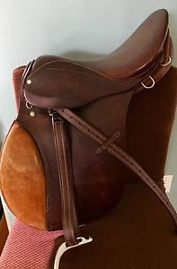 15" Stubben Rex Youth Saddle-Recently Replaced Fittings Plus Carry Bag