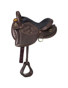 Tough-1 Western Saddle Gaited Bars Leather Endurance 15" Brown SR8455