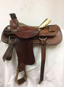 Billy Cook - Sulphur, OK #4024 Western Roping Saddle Used 16" Full Quarter Bar