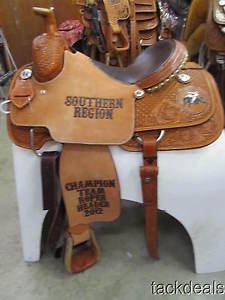 Cactus Roping Saddle 15 1/2" NEW Never Used Roughout Custom