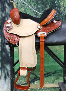 TT205BGST HILASON WESTERN FLEX TREE BARREL RACING TRAIL RIDING HORSE SADDLE 17"