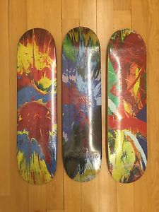 SUPREME X DAMIEN HIRST SET DECKS 2009 NEW skateboard box logo sweat shirt kaws