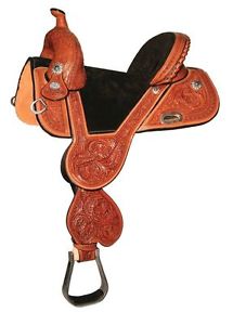 Circle Y Tammy Fischer  #1309 13.5" Daisy Treeless Barrel Saddle Full Bar