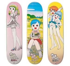 SUPREME X Takashi Murakami + Mr Decks Skateboard set of 3 skate decks Unused