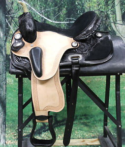 TT206BK HILASON WESTERN DRESSAGE FLEX TREE BARREL RACING TRAIL SADDLE 17"