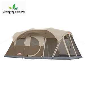 Camping 2 Room Tent Sleeps 6 Screened Room Fast Setup Extra Ventilation Coleman