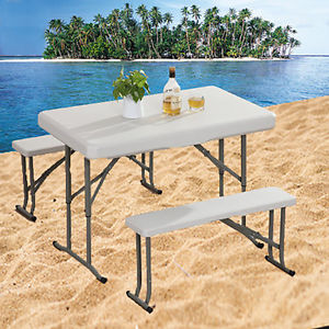 2017 BEST Portable Folding Camping Picnic Table Bench Set Outdoor Garden BBQ