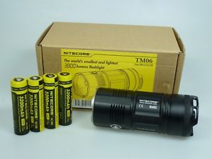Nitecore LED Taschenlampe TM06  3800 Lumen + 4 Nitecore Akkus  Sparset