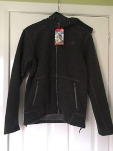 North Face Small Mens Hoody Fleece Inside Grey Charcoal Fuse Zermatt Full Zip