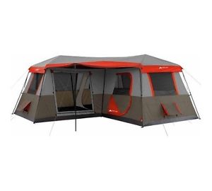 Ozark Trail 16x16-Feet 12-Person 3 Room Instant Cabin Tent with Pre-Attached Pol