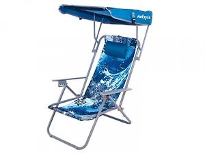 Kelsyus Wave Beach Canopy Chair (Blue). Free Delivery