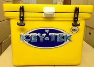 **CLEARANCE SALE** 40 Qt PREMIUM Icey -Tek  Cube Box Cooler. Yellow FREE SHIP