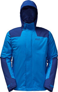 JACK WOLFSKIN UOMO ALTIPLANO 3 IN 1 GIACCA BLU BRILLANTE