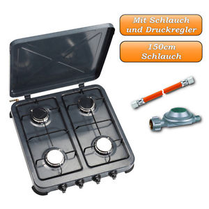 Estupendo Cocina de gas 4Flammig SET Regulador gas - tubo 1,5m