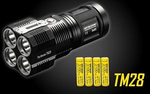 NEW Nitecore TM28 6000 Lumen Rechargeable LED Flashlight W/4X 3100MAH IMR18650