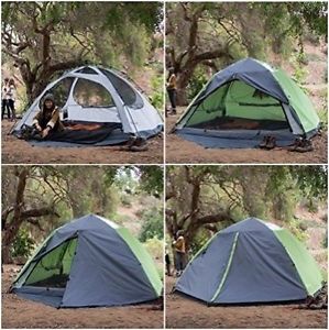 Outdoor Camping Tent 4 Person Hiking Extra Large Mesh Windows Waterproof Family