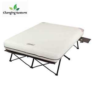 Camping Cot And Airbed Queen Size With Side Tables Battery Powered Air Pump