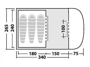 Robens Cabin 300 - Modell 2016 3-Personenzelt Familienzelt Tunnelzelt