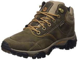 Merrell Men's Moab Rover Mid Waterproof High Rise Hiking Boots Brown (Kan... New