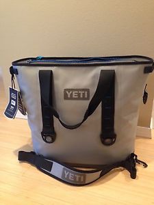 Brand New 100% Authentic Yeti Hopper 40 Soft Side Cooler Fog Gray/Tahoe Blue