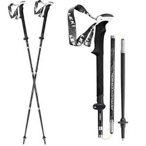 Leki Micro Vario Carbon Strong Walking Trekking Poles Pair