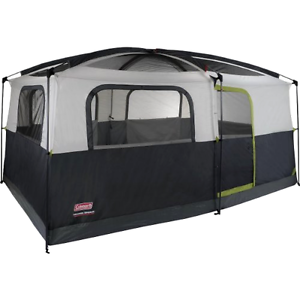 Coleman Prairie Breeze 9-Person Cabin Tent, Black and Grey Finish