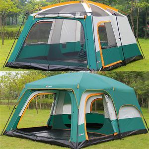 Outdoor Tents / Family Moving Camping Waterproof House Tent 6-12 Person New
