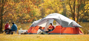 Outdoor Family Tent Camping Coleman 8-Person Red Canyon Hiking 3 Separate Room