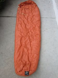 Vintage Snow Lion Orange Mummy Sleeping Bag 26" x 90"