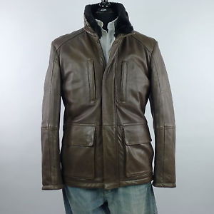 Boss Giacca Di Pelle Marrone Uomo Tgl 50 (origin.