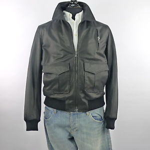 Biella Collezioni Giacca Di Pelle Uomo Nero Tgl 50 (origin.