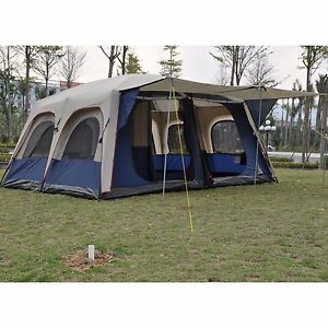 family Camping Large Outdoor tent 6-12 Person 3-Room High quality Waterproof ten