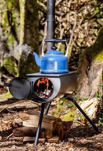 Anevay Frontier stove portable log burner.  Bushcraft Glamping Camping cooking