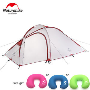 Double Layer Lightweight Camping Tent 3 Person Outdoor Family Tent for 3 Season