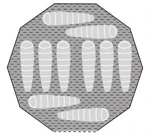 Robens Boden Fußboden zu Tipi Mohawk Innenboden Tipizelt Biwakzelt Fleece Zelten