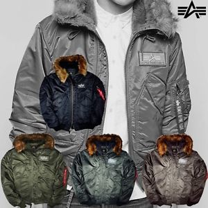 Alpha Industries Giacca Uomo 45 P Con Cappuccio MA1 bomber S fino a 3XL NUOVO