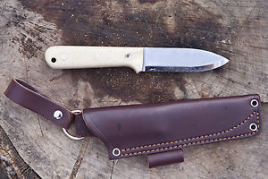 LT Wright Genesis / A2 Steel / Scandi Grind / Snake Skin Micarta