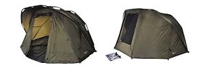 Bivvy Tente carp 2 2 personnes de pêche 310 x 270 142cm Angel + Peau d’hiver