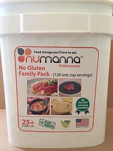 NuManna Food Family Pack Gluten Free Bucket - GMO Free, New Inventory, Free Ship