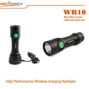 ORCATORCH WR10 XM-L2(U2) 950LM Wireless Charging LED Flashlight