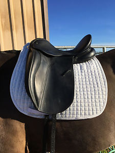 JRD Custom 17" Dressage Saddle made for high-withered Thoroughbred