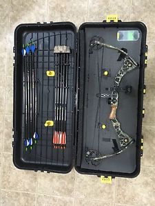 Matthews Drenalin Compound Bow, Sight, Quiver, Arrows, and Case