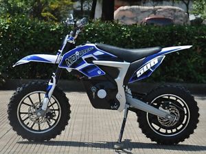 500w Electric large kids Dirt Bike Scooter 24in tall to seat 36v Blue. FAST BIKE