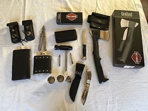Harley Davidson Knife Axe Multi tool Lot